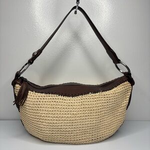 Brighton Woven Raffia Shoulder Bag